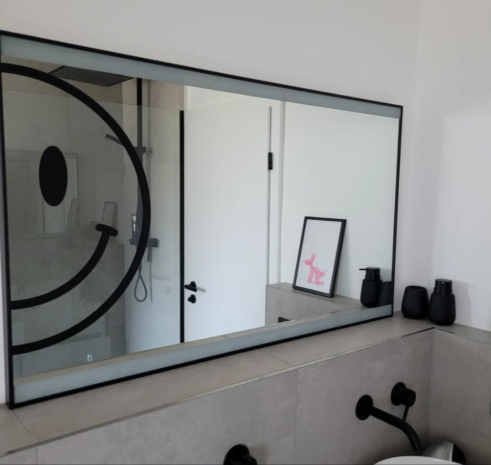 Smiley Halb Aufkleber