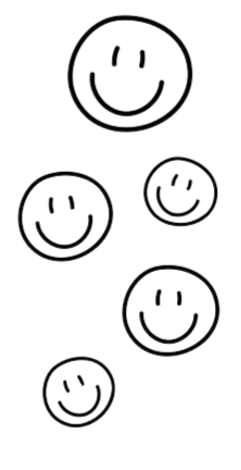 Spiegelkleber "Smiley 5er Set"