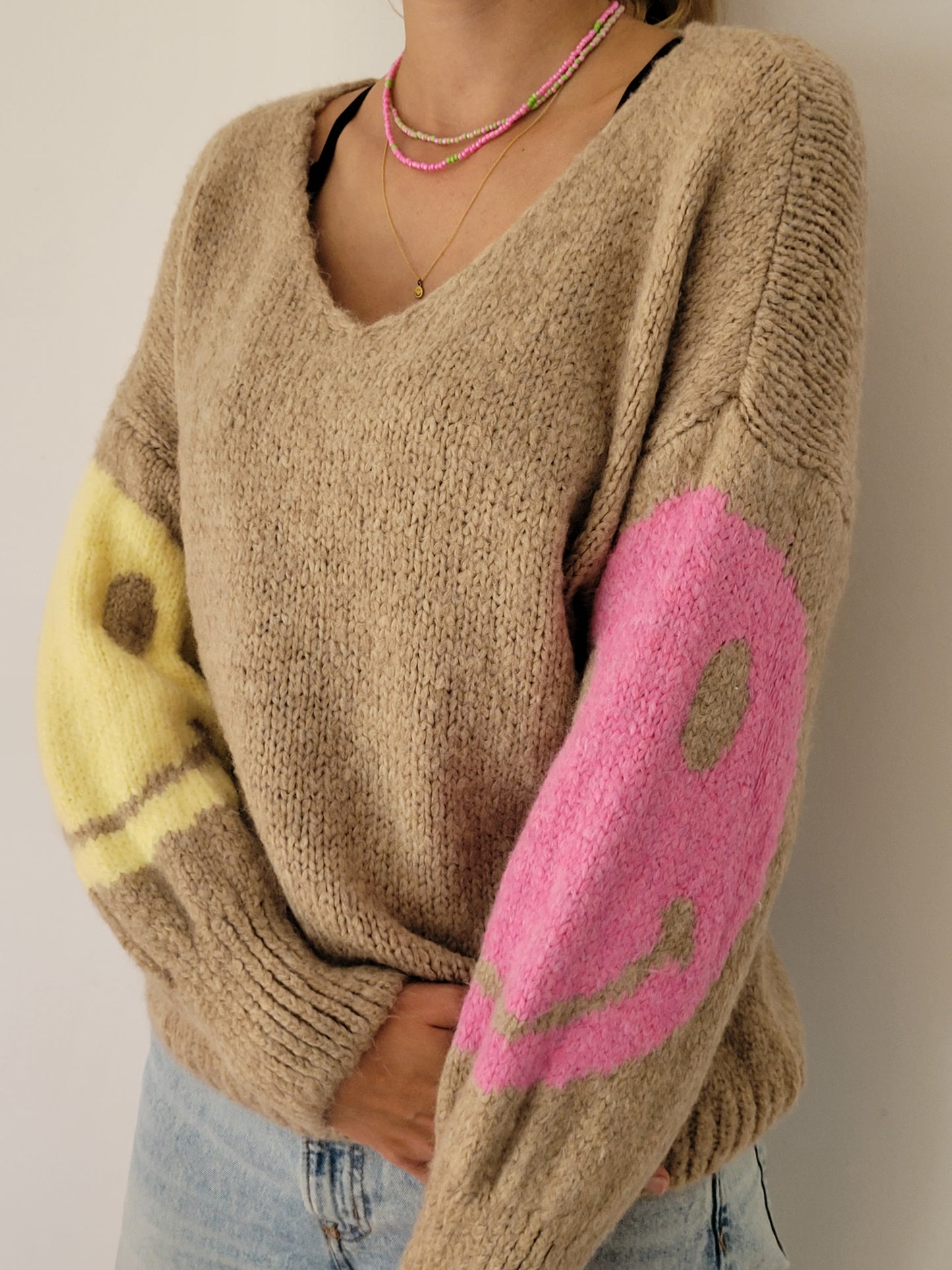 Wollpullover "Smileys"