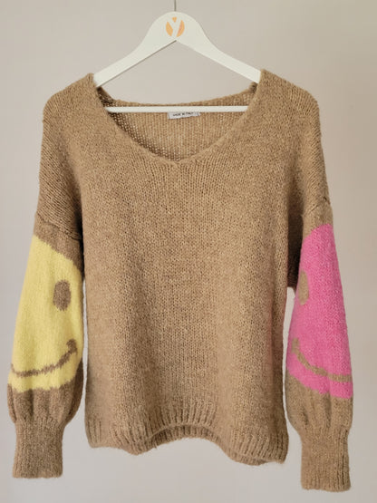 Wollpullover "Smileys"