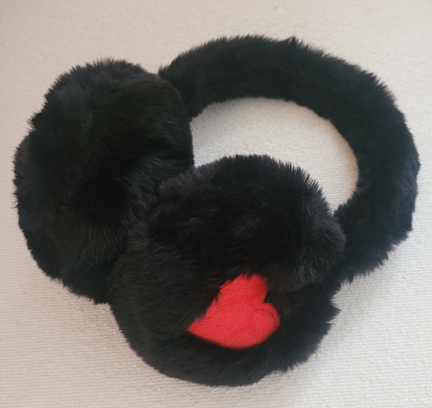 Ohrenwärmer Plüsch "Herz"