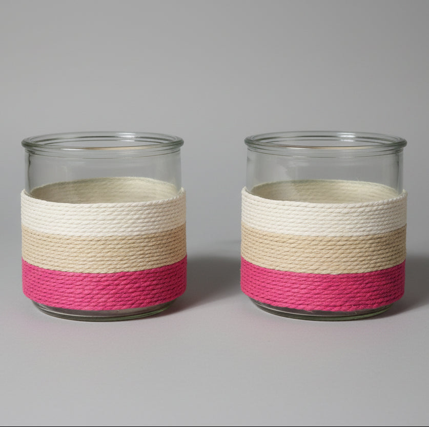 Colourblocking Teelichtgläser 2er Set