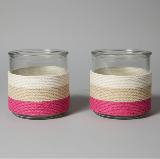 Colourblocking Teelichtgläser 2er Set