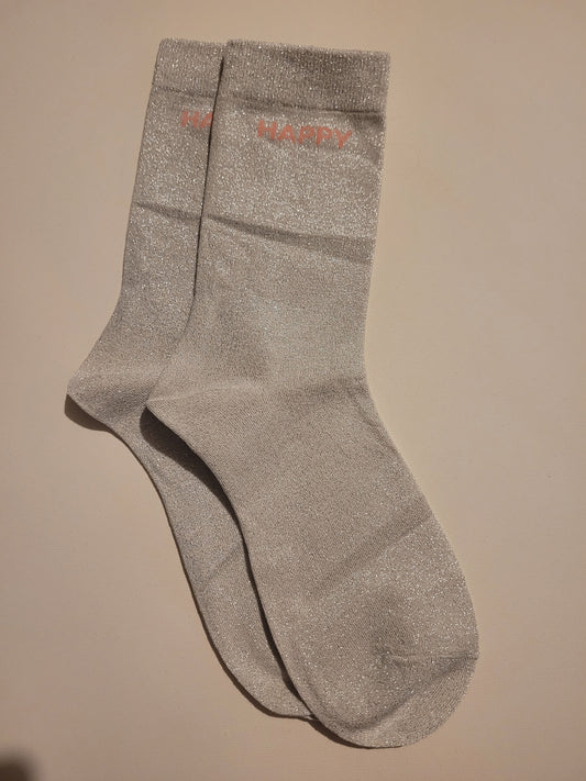 Glitzer-Strümpfe Happy