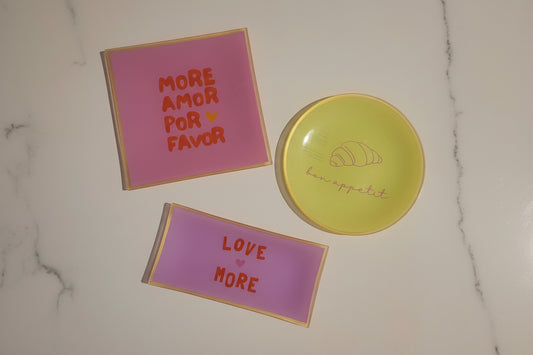 Dekorativer Glasteller