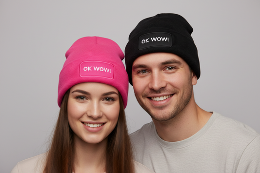 Strickmütze "Ok wow"