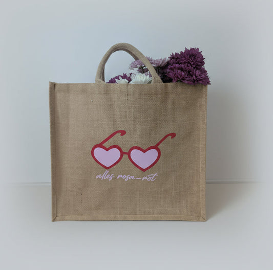 Große Einkaufstasche "Alles rosa-rot"