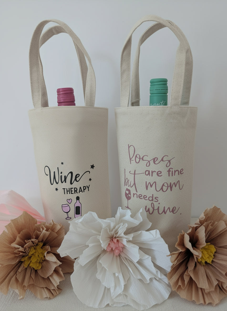 Geschenketasche für Weinflasche "Wine Time"