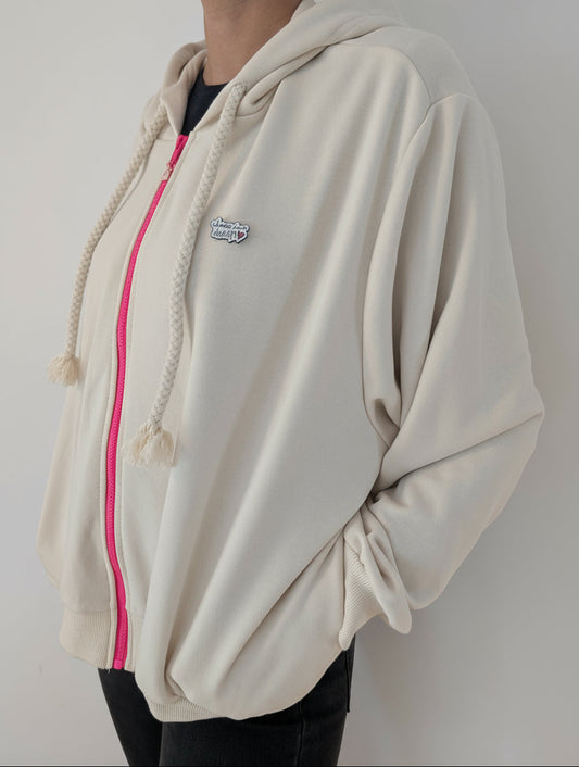 Oversized Sweatjacke mit Druck "Love always"