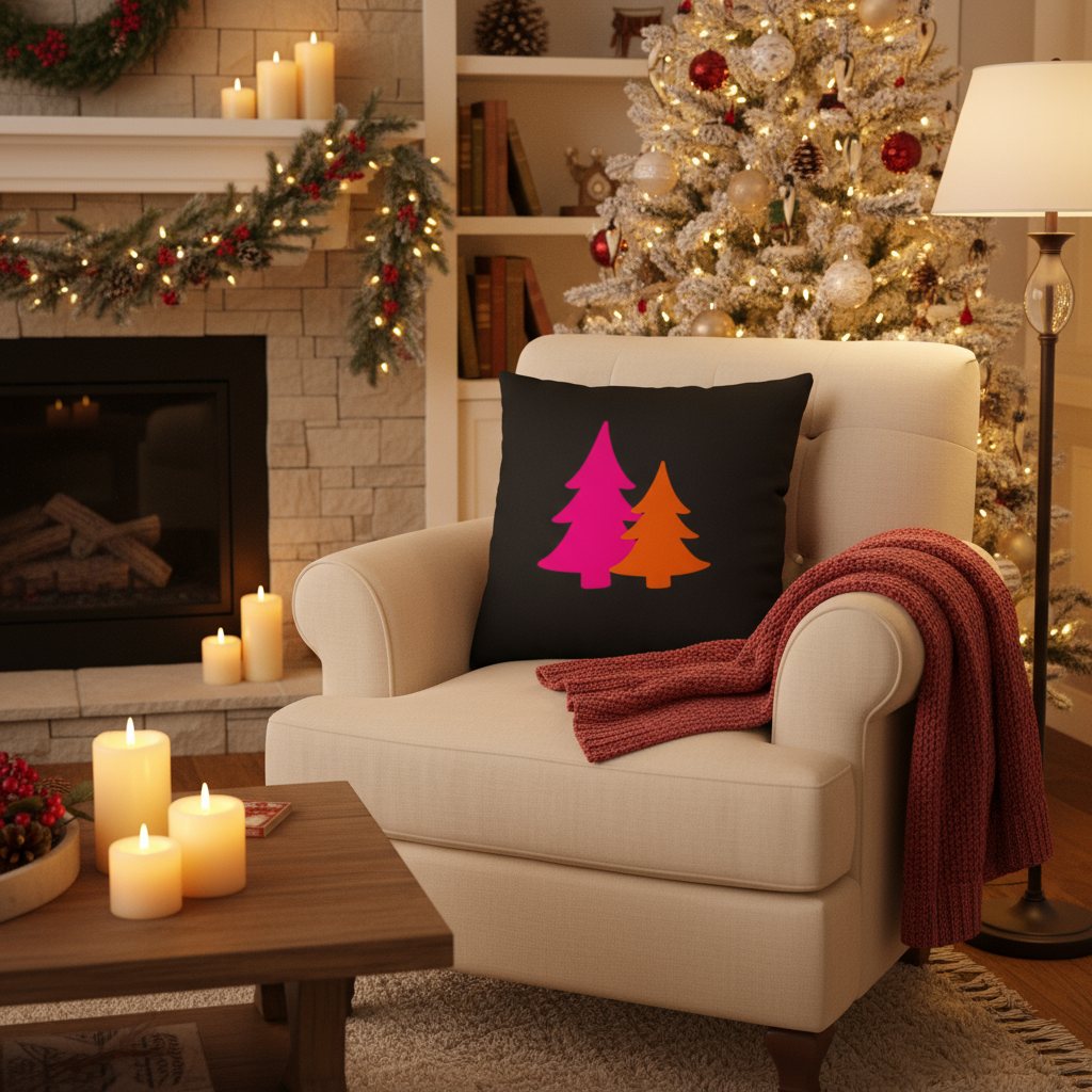 Kissen "Tannenbäume"