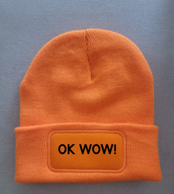 Strickmütze "Ok wow"