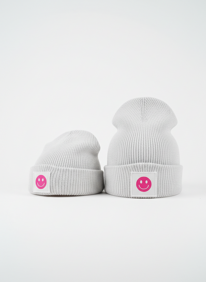 Strickmütze Smiley Mini Me für Erwachsene & Kinder