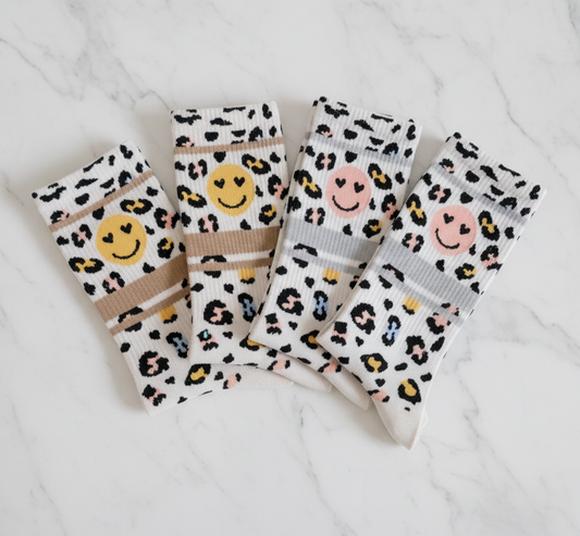 Socken "Smiley-Leo bunt"