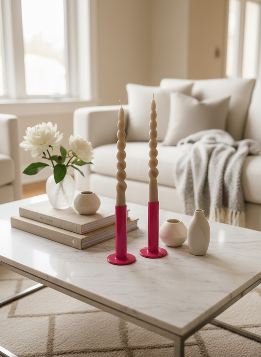 Kerzenständer Pink