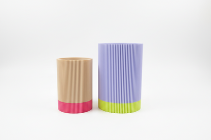 Geriffelte Vase zweifarbig