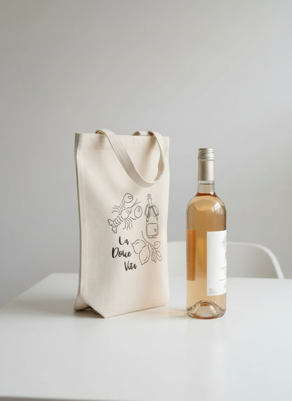 Geschenketasche für Weinflasche "Wine Time"