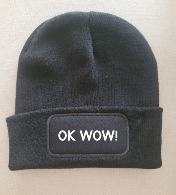 Strickmütze "Ok wow"