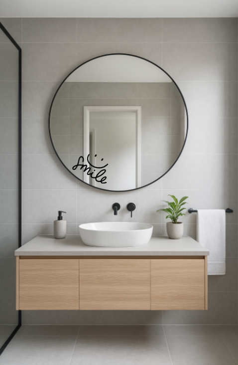 Spiegelkleber "Smile"