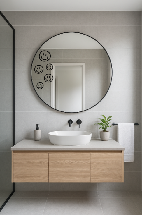 Spiegelkleber "Smiley 5er Set"