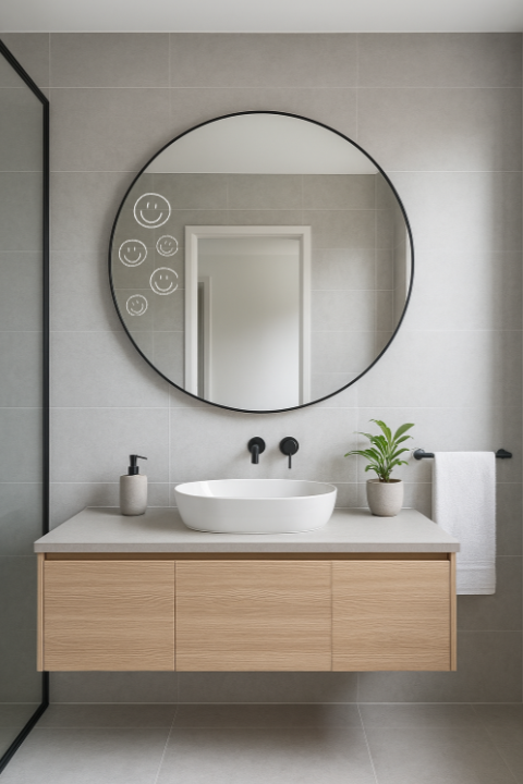 Spiegelkleber "Smiley 5er Set"